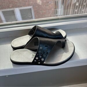 Tsubo Black Slide Sandals, 7